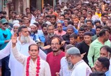 বন্দরে মাসুদুজ্জামানের গণসংযোগে বাঁধভাঙা জনস্রোত