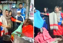 না’গঞ্জে শীতার্তদের পাশে সাবেক প্যানেল মেয়র বিভা হাসান: রাতে ঘুরে ঘুরে কম্বল বিতরণ